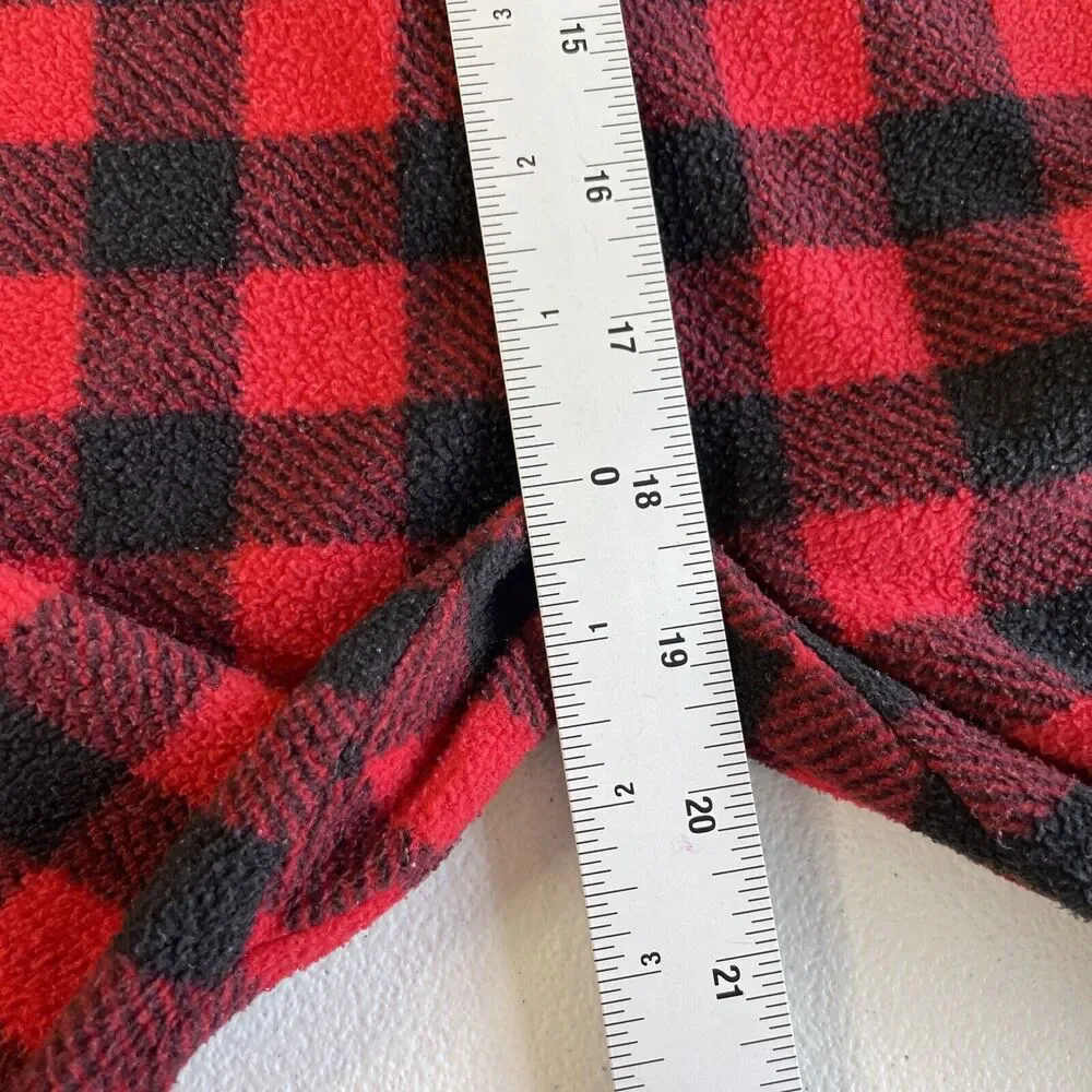PJs & Presents One Piece Footless Pajamas Girls 4-5 Plaid Christmas Reindeer